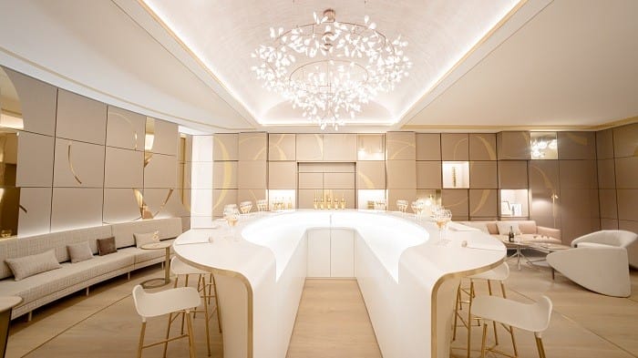 diseño de interiorismo de una sala de degustación