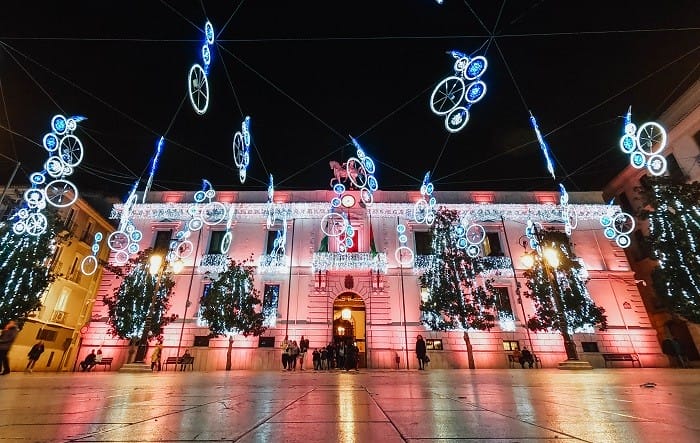 Plaza del Carmen en Granada de Navidad