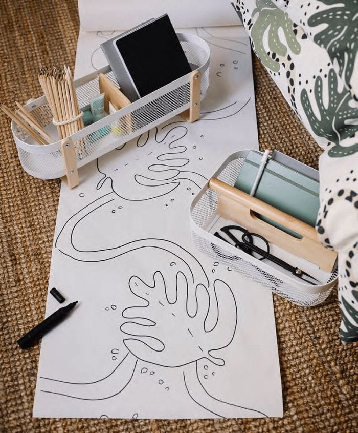 diseño en un organizador de escritorio ikea