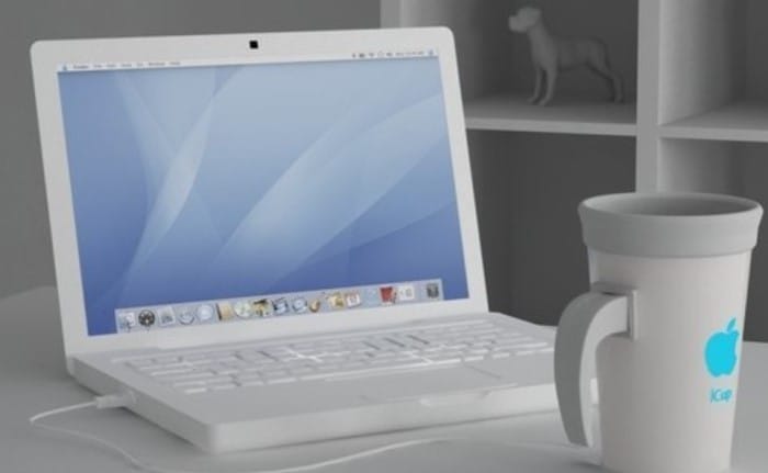 taza apple calienta café