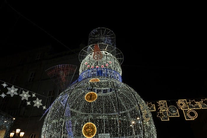 muñeco de nieve para Navidad en Vigo