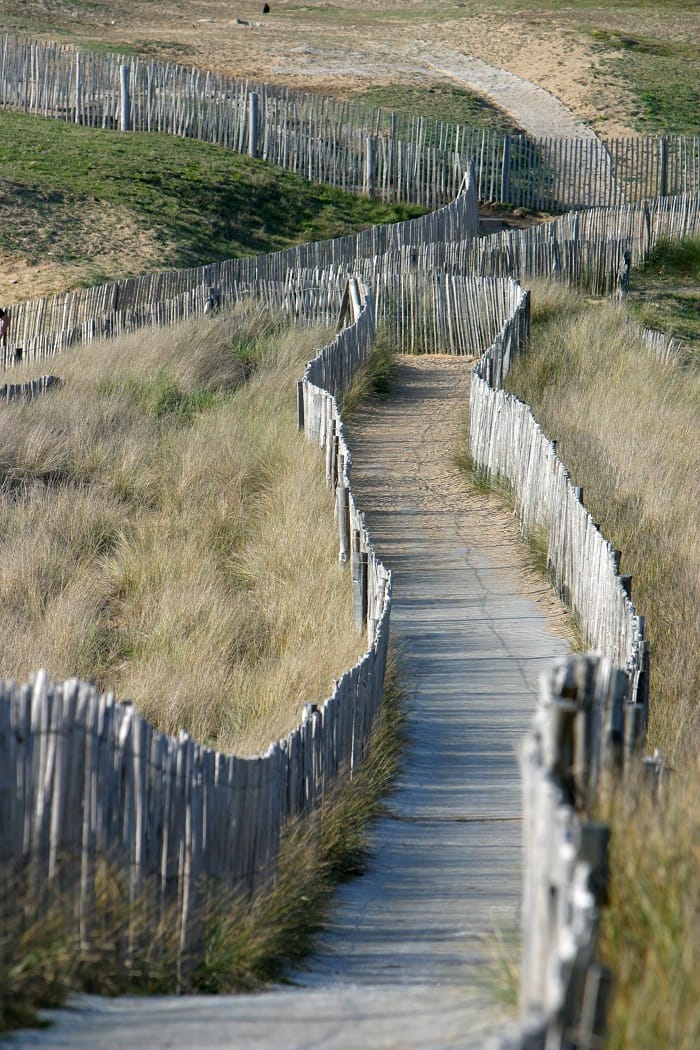 sendero hacia la playa
