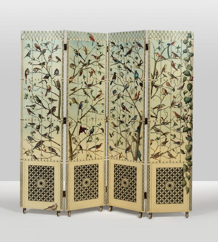 Gokelaere & Robinson: Piero Fornasetti (Italy, 1913-1988), "Uccelli" screen, 1953. 
