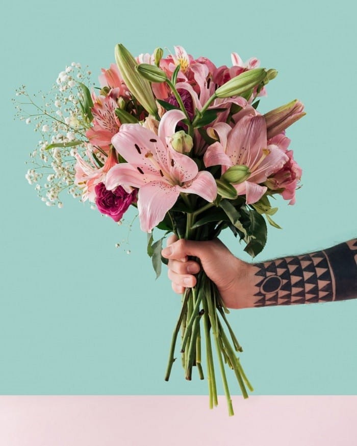 ramo de flores de lirios