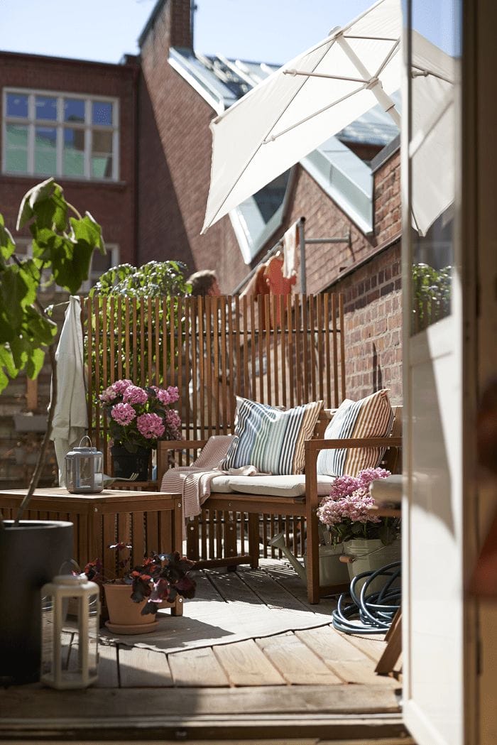 terraza con sillones ikea exteriores