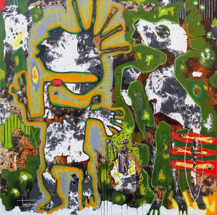 Pintura abstracta de Mederic-Turay. As-the-wind-blows