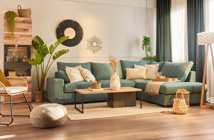 sofa verde agua