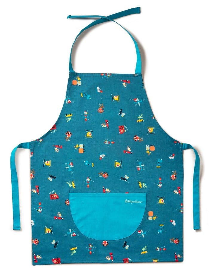 delantal para niños con gorro