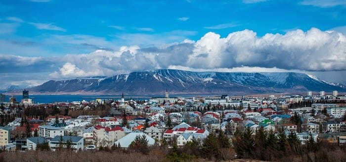 Panorámica de la ciudad de Reykiavik