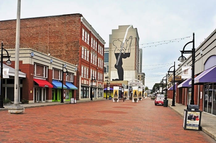 calle de la ciudad de Atlante en EEUU