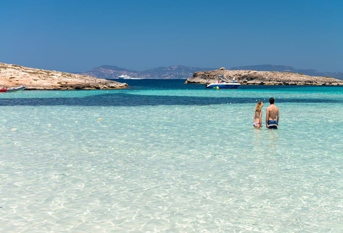Playa de Ses Illetes en Formentera, España
