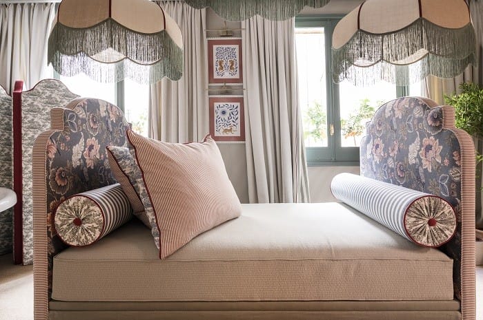 cama con textiles de Leroy Merlin