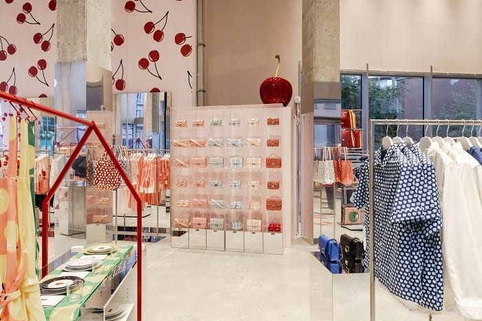 interior de tienda pop up