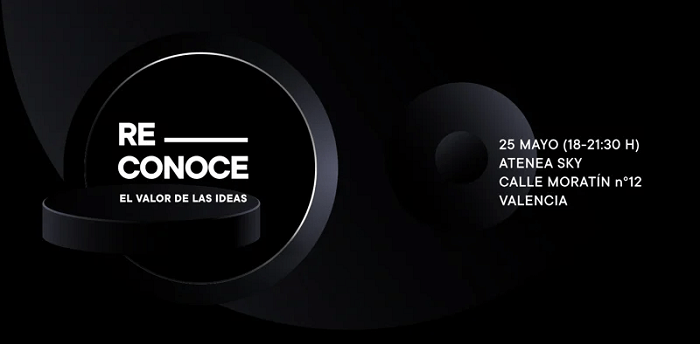 Cartel del evento de diseño de espacios Re__conoce en Valencia
