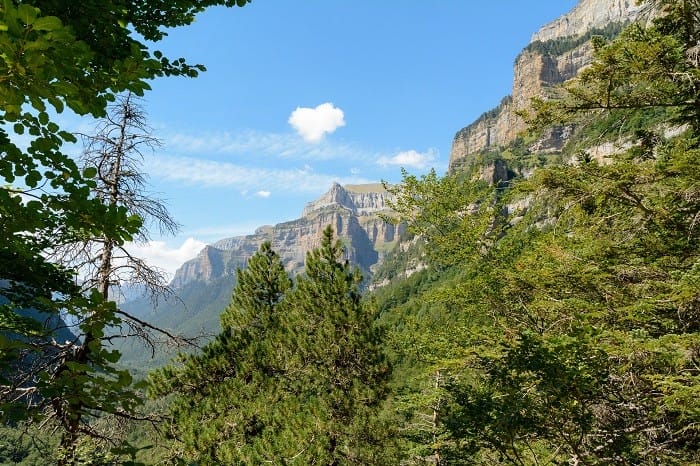 Vistas del Parque nacional de Ordesa y Monte Perdido