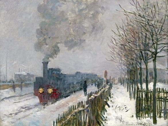 Cuadro impresionista de Monet "La Locomotora"