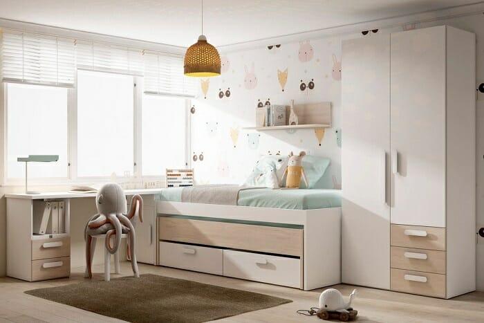 Habitación de un adolescente organizado y ordenado