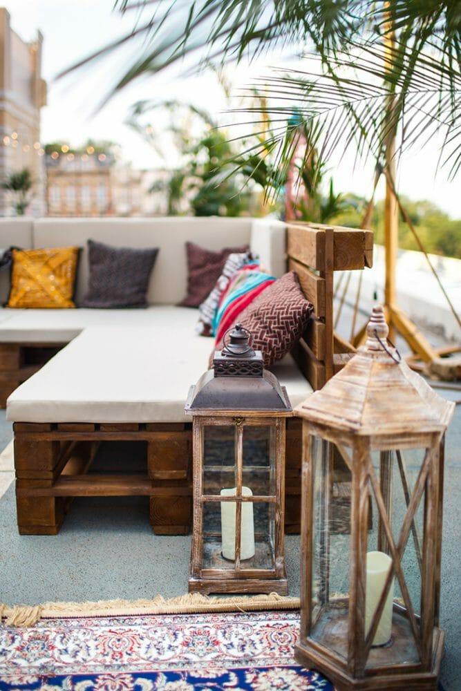 lampara oriental terraza pallets