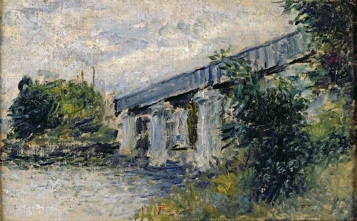 Cuadro de Monet de un puente con su río