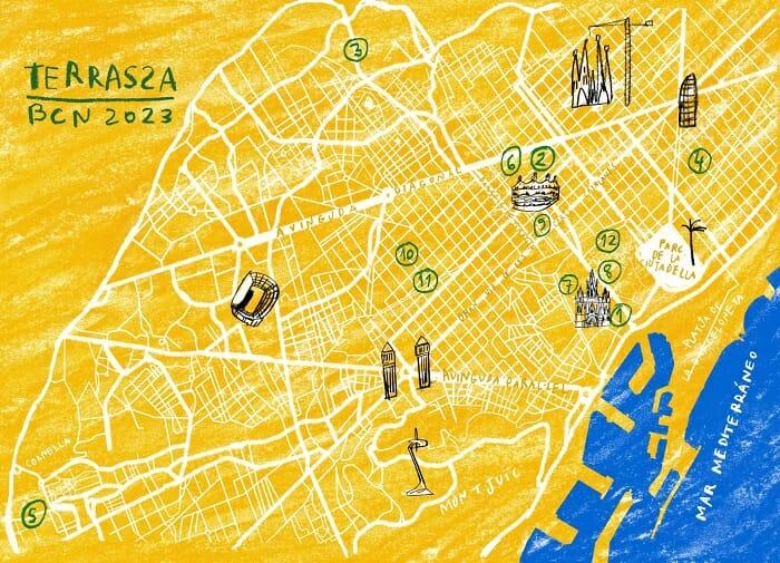 Mapa del evento TERRASZA en Barcelona 2023