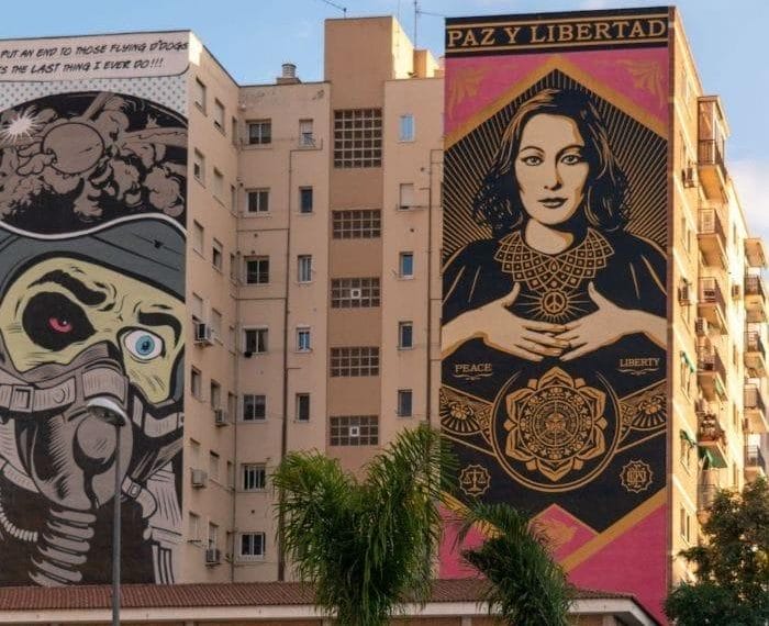 Ruta de Open House Málaga con edificios pintados