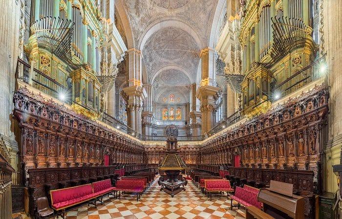 Fotografía del interior de la catedral de Málaga