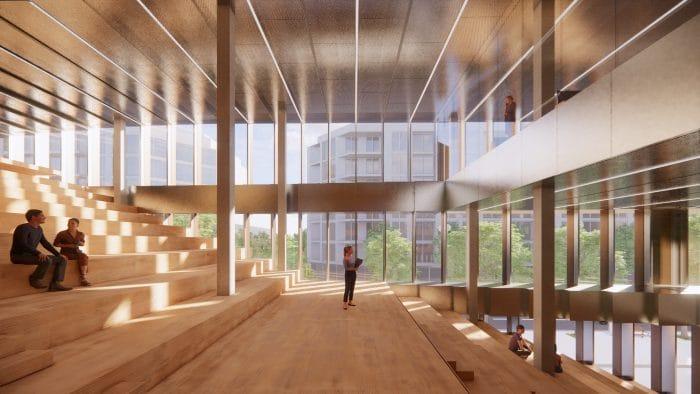 Interior del futuro edificio GOe–Gastronomy Open Ecosystem