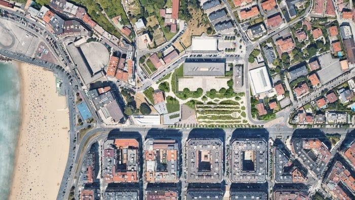 Vista aérea de la parcela de GOe–Gastronomy Open Ecosystem