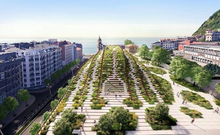 vista de la zona verde de GOe–Gastronomy Open Ecosystem