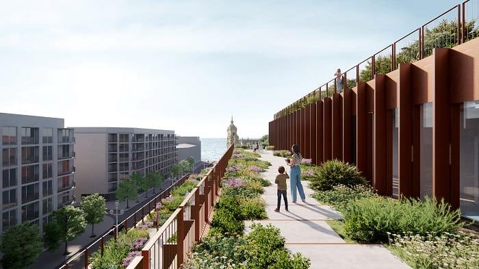 Vista de la terraza del futuro edificio GOe–Gastronomy Open Ecosystem