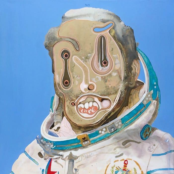 Obra de arte, cara desfigurada
