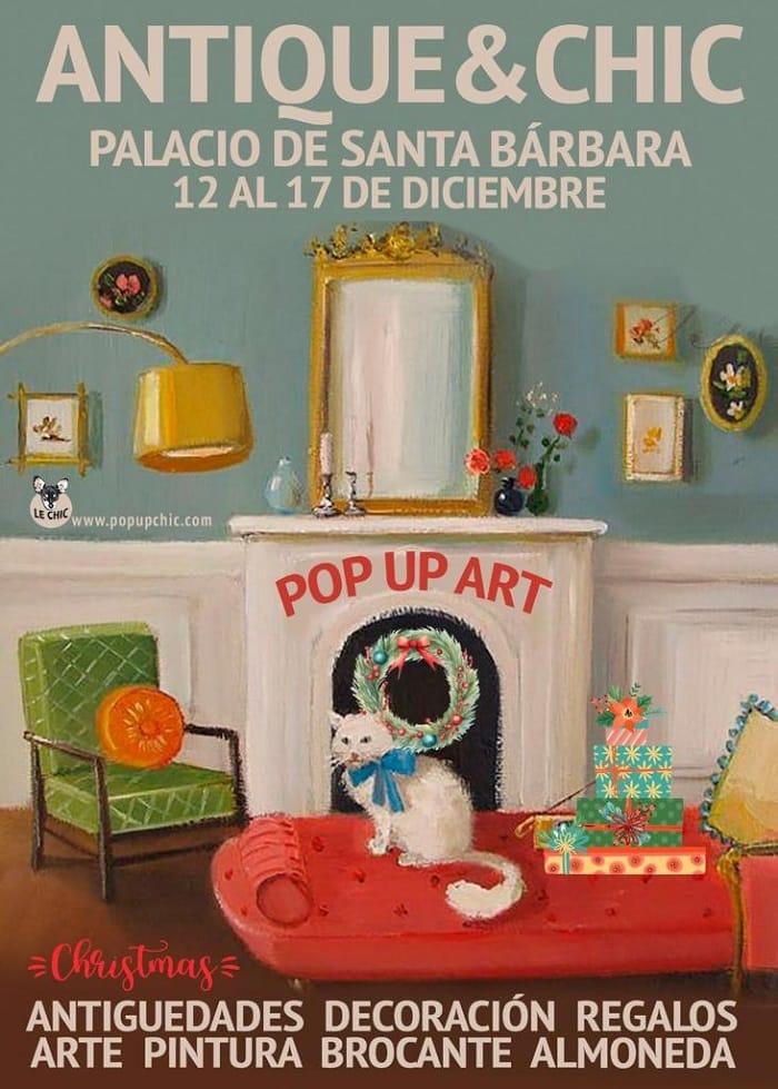 Cártel del evento Antique & Chic en Madrid de antigüedades y decoración