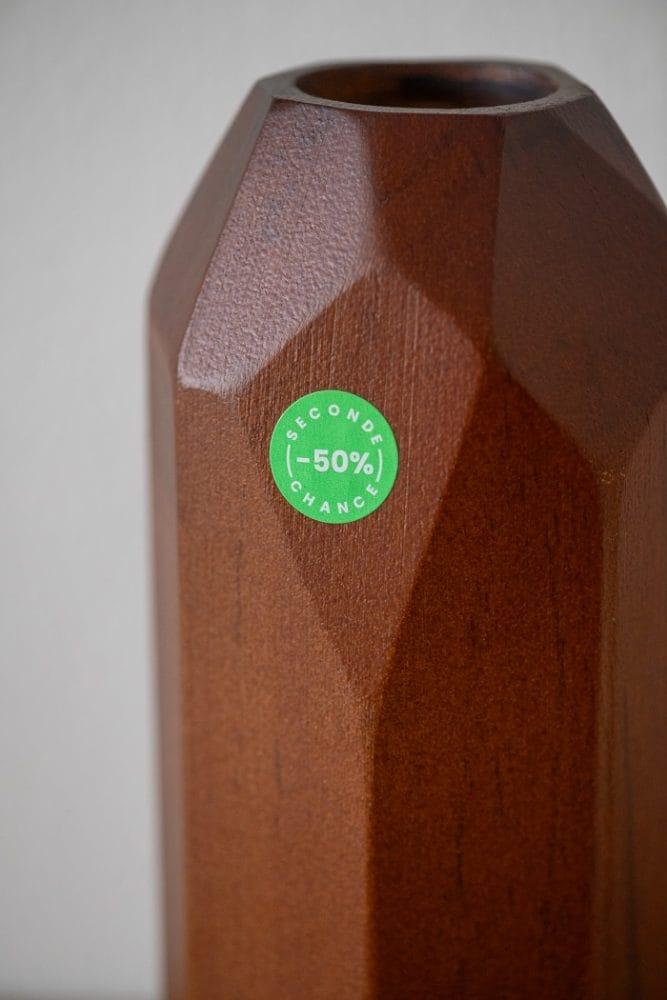 Jarrón de madera de Maisons du Monde de segunda mano