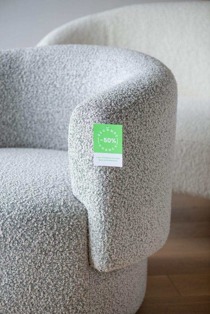 Sillón de Maisons du Monde color blanco de segunda mano