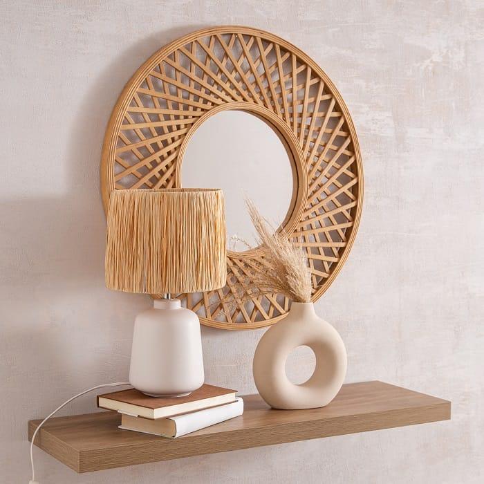 Lámpara de mesa Paros con un espejo