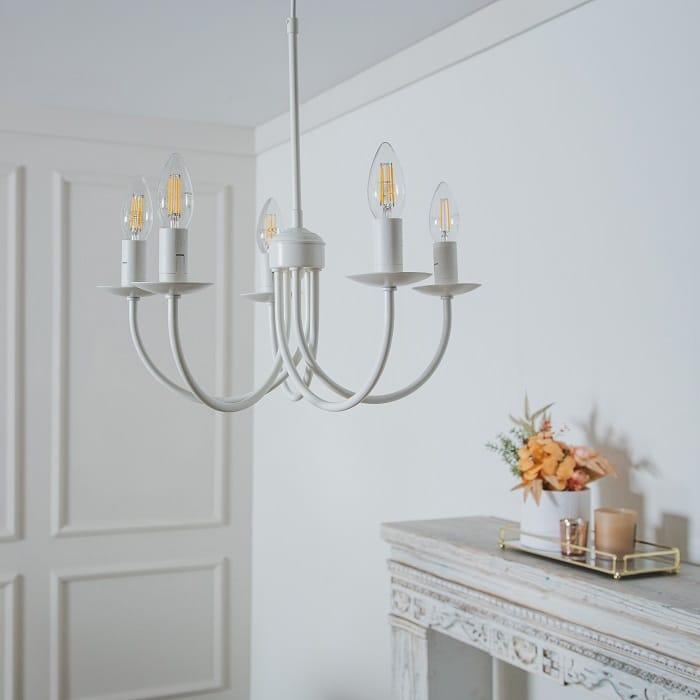 Lámpara en salón de techo Victoria de Leroy Merlin