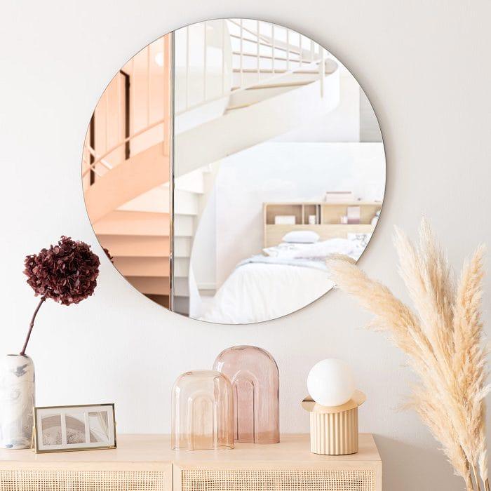 Tocador con un espejo redondo de Maisons du Monde