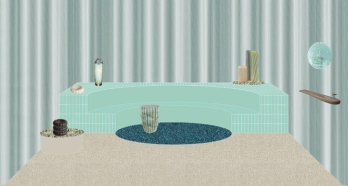 Maqueta de una sala de spa