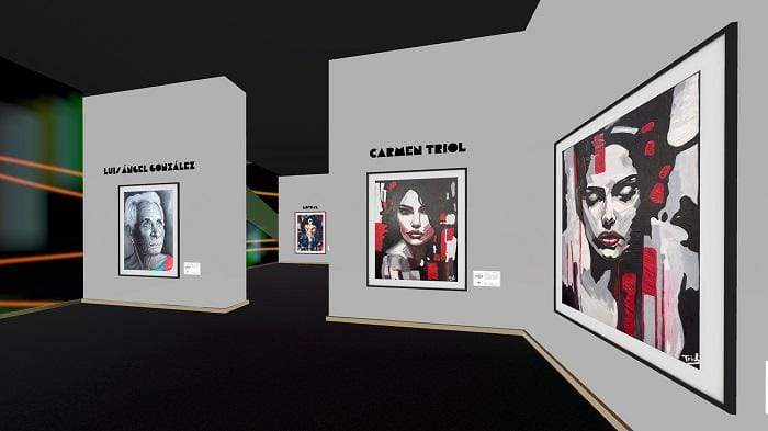 Cuadros virtuales de mujeres de exposición virtual