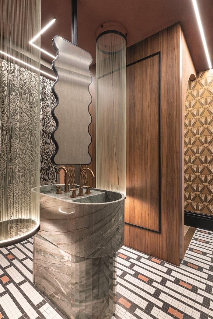 Lavabo de cuarto de aseo de Casa Decor 2024