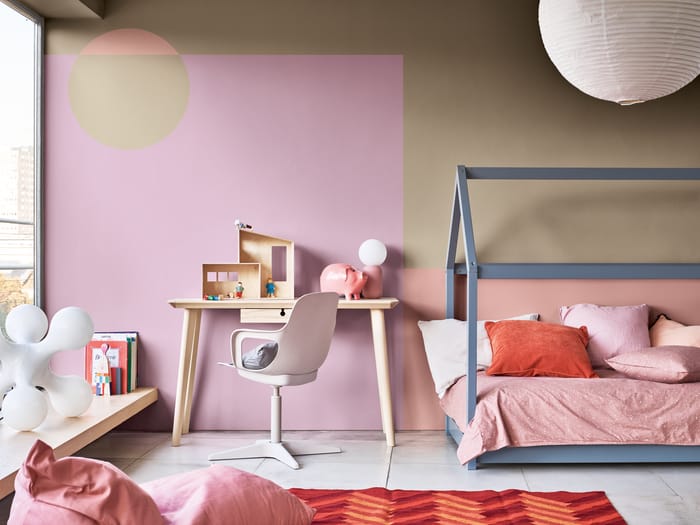 habitación después de usar la aplicación para probar una pintura sin pintarla