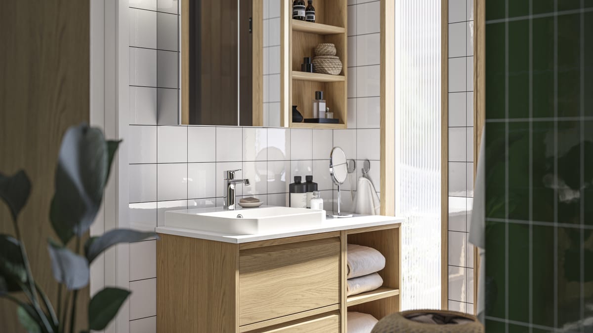 baño organizado con productos de Ikea