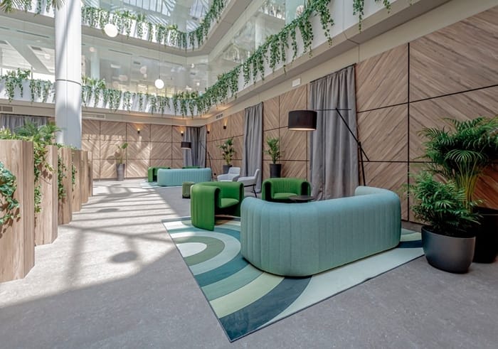 oficinas con un invernadero en su interior sostenibles