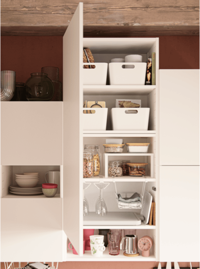 estantes blancos organizador