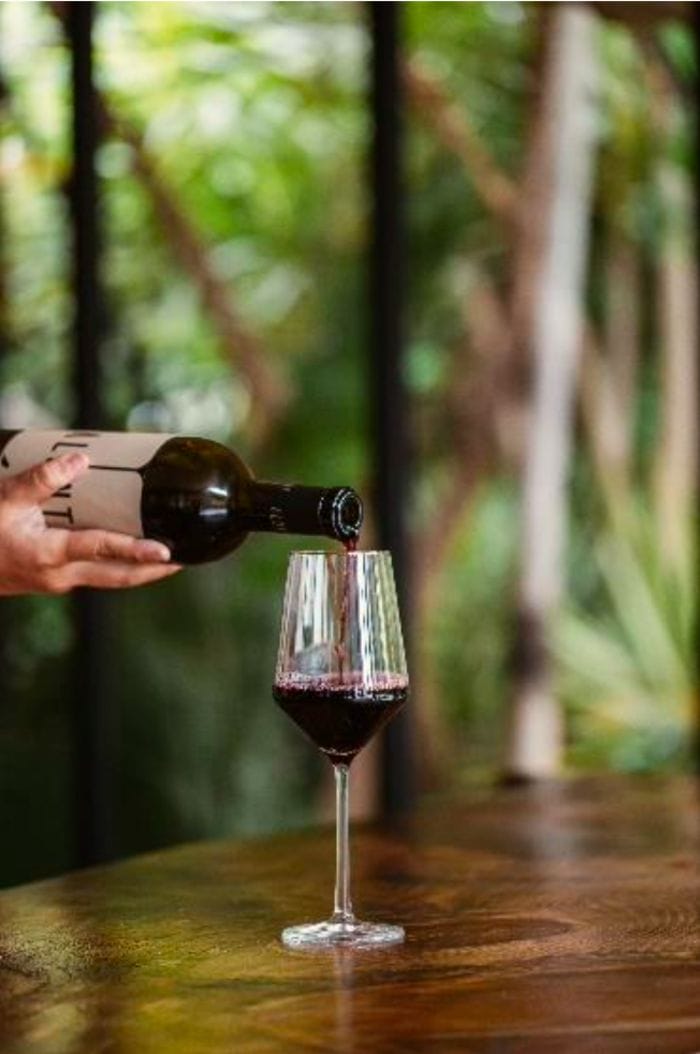 copa de vino de la Bodega del restaurante La Plaza