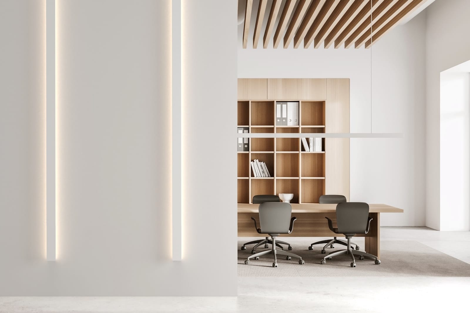 luz ambiental y paletas de color modelar espacios