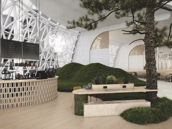 zonas verdes en oficinas hoteles