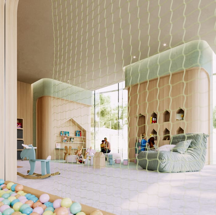 sala de juegos para niños a torre de Dubai Pininfarina