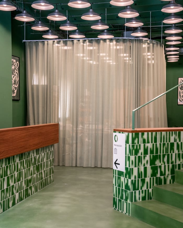 recibidor colores verde del departamento histórico