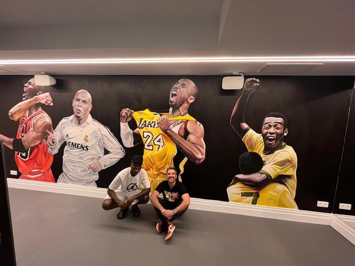 Impresionante mural de la NBA en Miami realizado por el artista español René Mäkelä